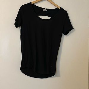 Pink open back shirt